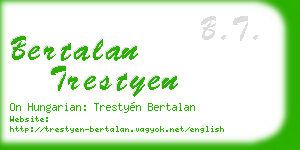 bertalan trestyen business card