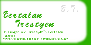 bertalan trestyen business card